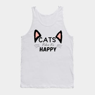 Cats Makes Me Happy Tank Top